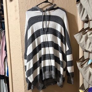 Striped Hooded Sweatshirt